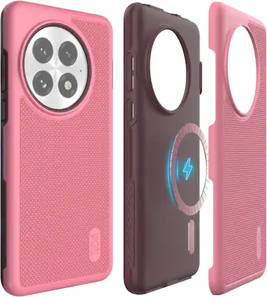 Front. TUDIA - TUDIA MergeGrip for OnePlus 13 Case 5G 2025 Magsafe Compatible - Smokey Pink - Magnetic Smokey Pink.
