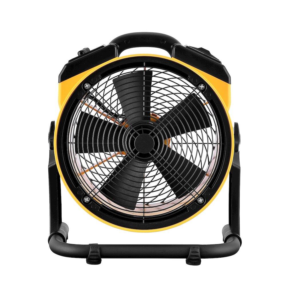 Alt View 1. XPOWER - Cordless Rechargeable 11" Sealed Brushless DC Motor Air Circulator Utility Fan - Yellow.