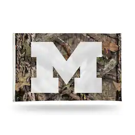 Rico Industries - Michigan Indoor Outdoor Camo Look 3x5 Banner Flag - Multi