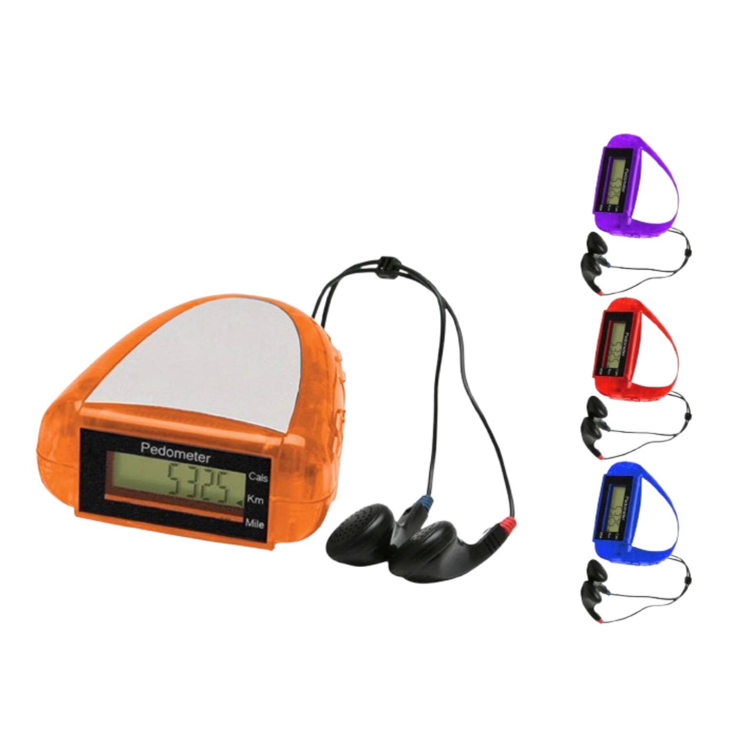 Pedometer  
5325  
Cals  
Km  
Mile