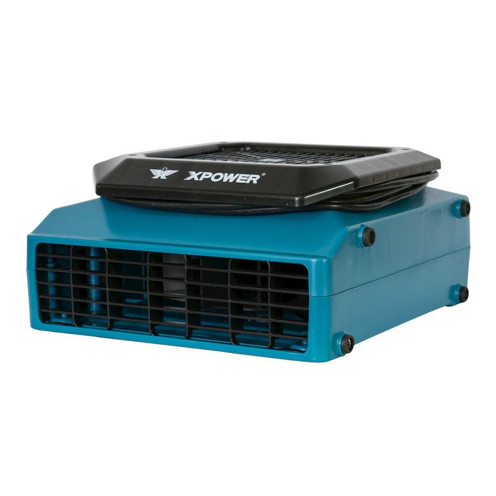 Alt View 8. XPOWER - 1/3 HP 1150 CFM 5 Speed Sealed Motor, Carpet Dryer - Blue.