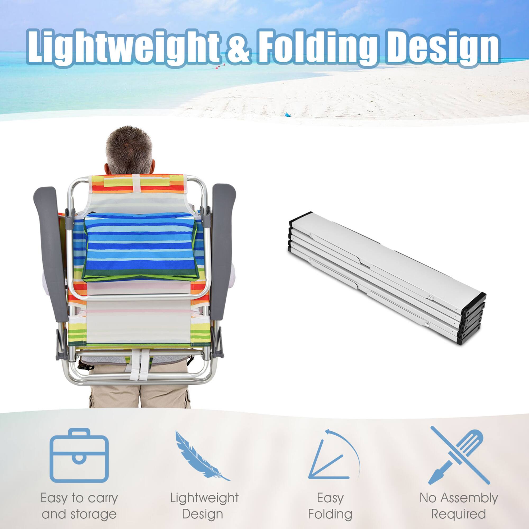 Lightweight & Folding Design

- Easy to carry and storage
- Lightweight Design
- Easy Folding
- No Assembly Required