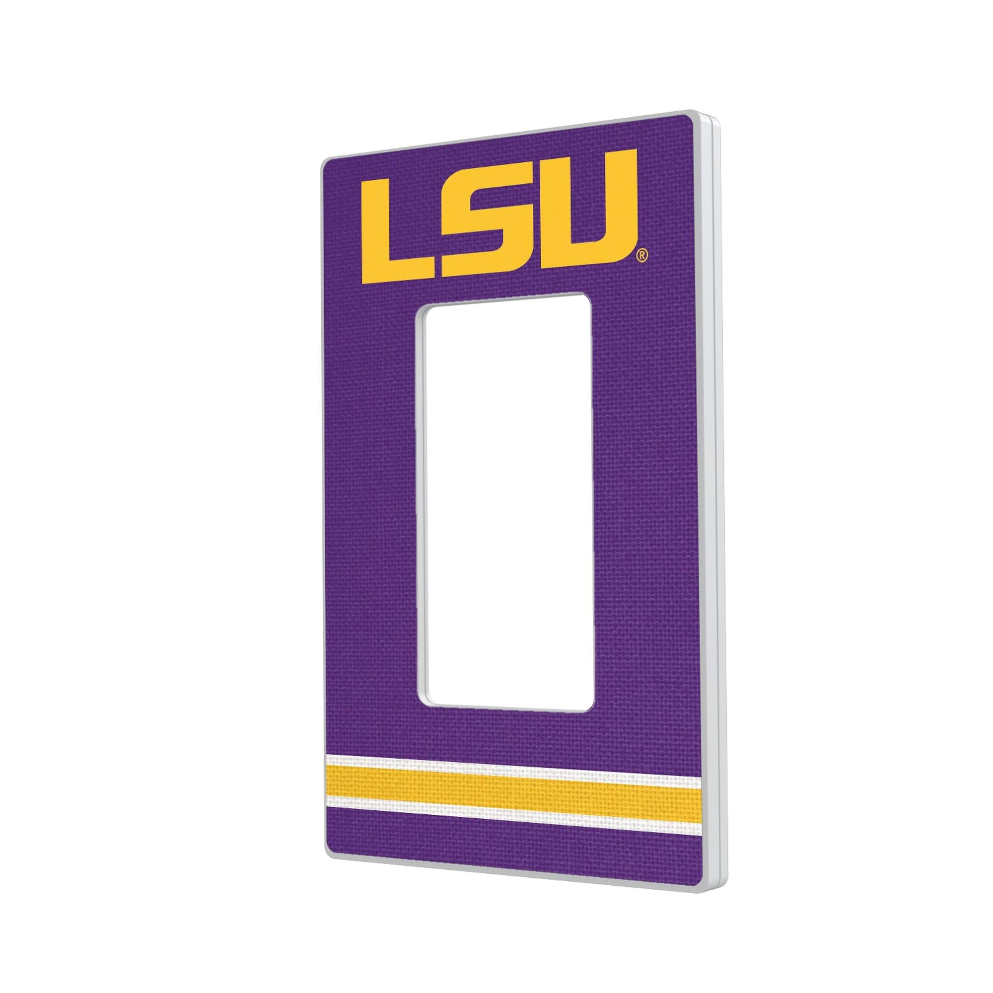 Keyscaper - LSU Tigers Stripe Design Single Rocker Light Switch Plate - Multicolor