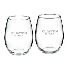 Jardine - Clayton State Lakers 21oz. 2-Piece Stemless Wine Glass Set - Multicolor