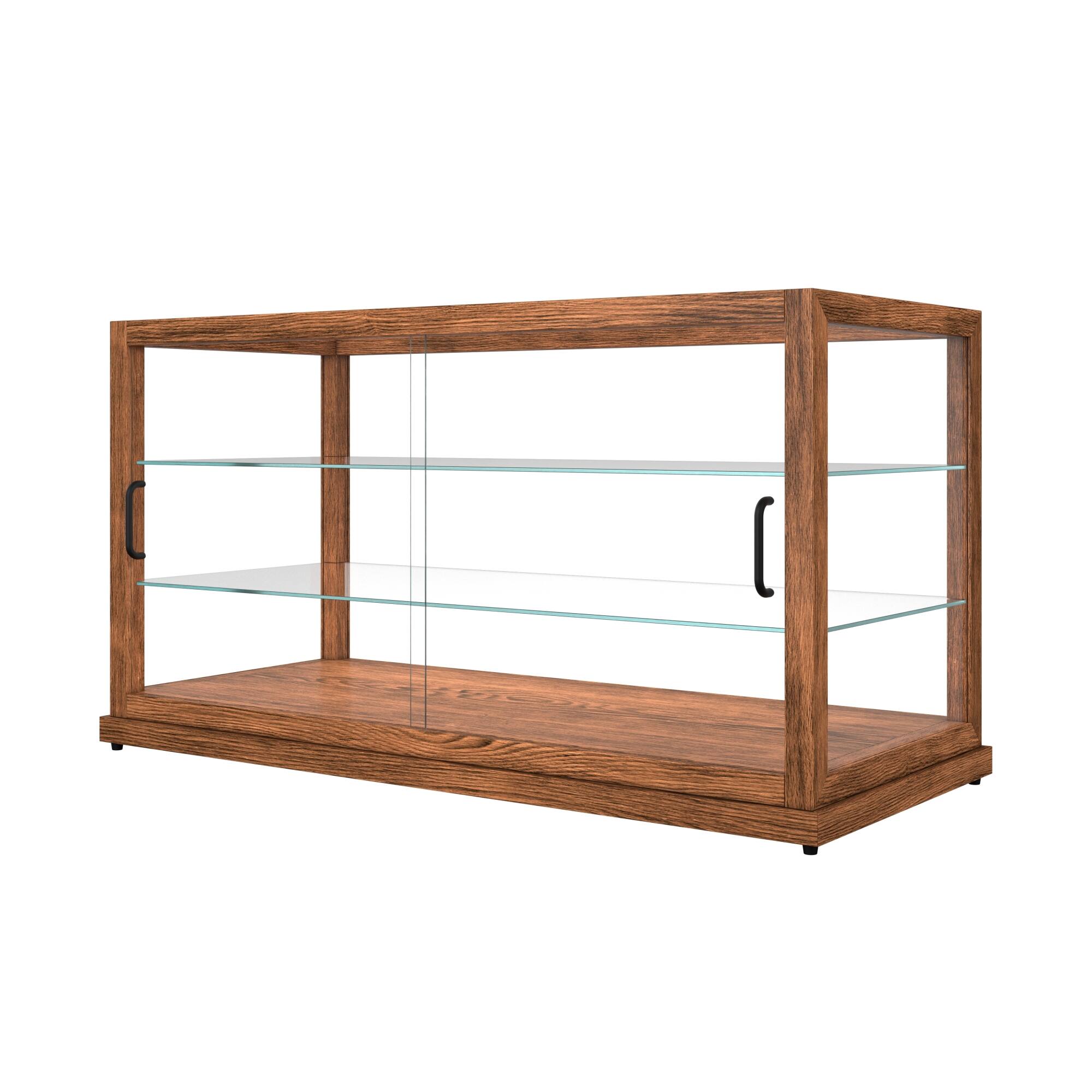 Alt View 5. Koolmore - 44 In. Artisan Horizontal Dark Wooden Bakery Display Case 9 Cu. ft. (KM-BDW-44D) - Dark ash wood color.