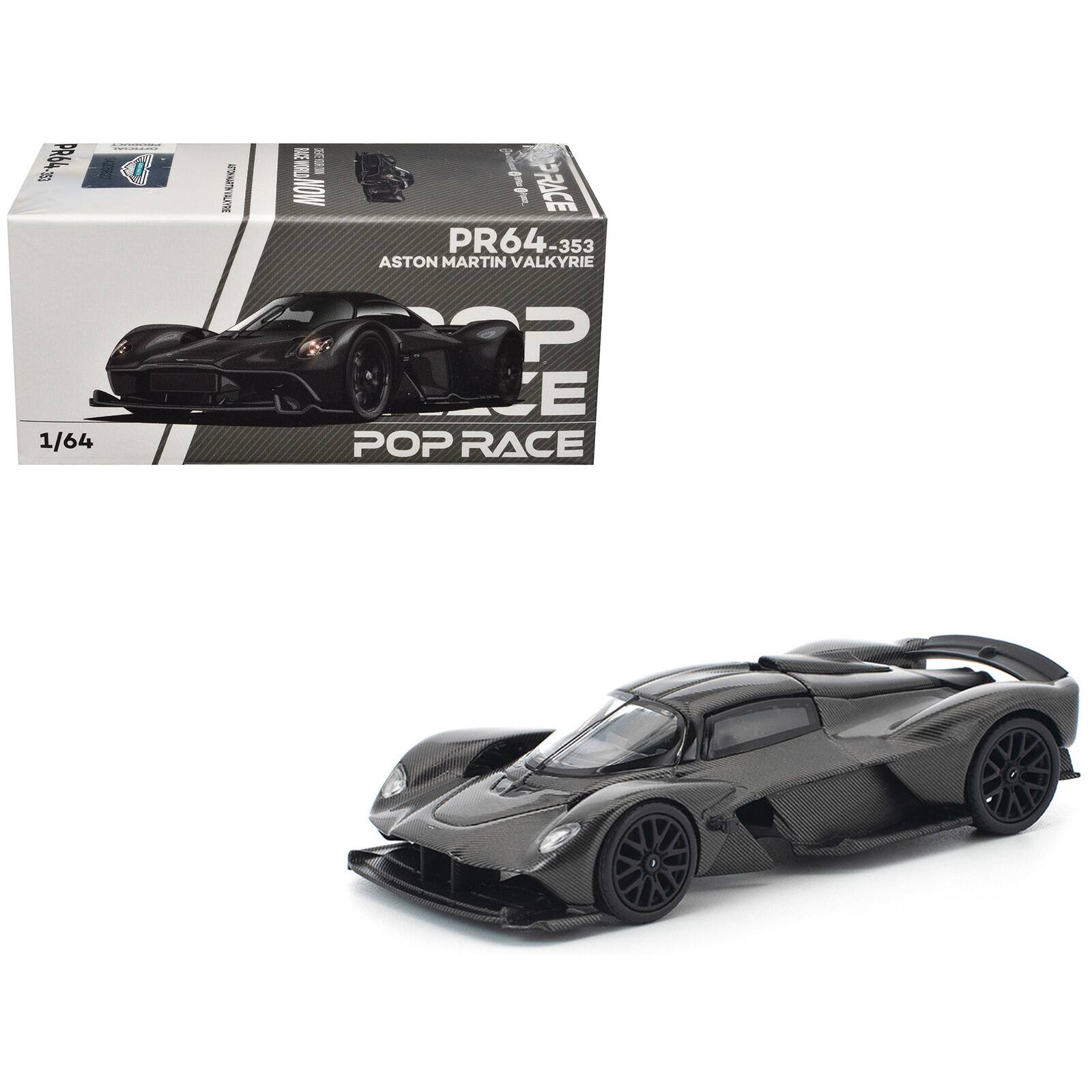 Aston Martin Valkyrie Carbon Fiber 1/64 Diecast Model Car by Pop Race