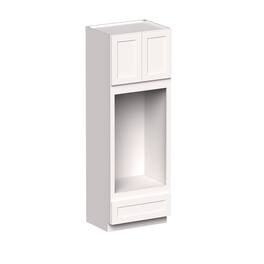 Boyel Living - 33-in W x 96-in H x 27-in D Shaker RTA Kitchen Double Oven Cabinet with Soft-Close - White Shaker