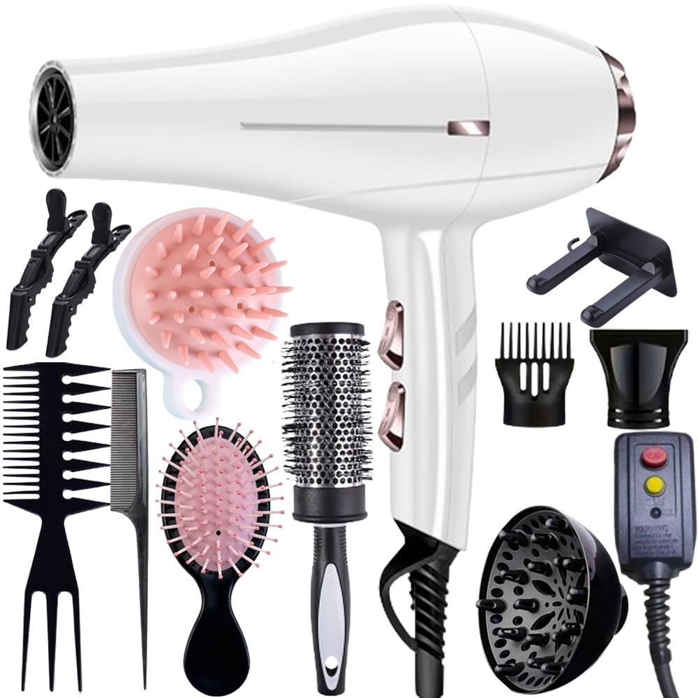Front. Morfone - 12pcs-in-1 Hair Drying Set. Quickly dries hair - Compact and portable, suitable for the whole family - Gift set..