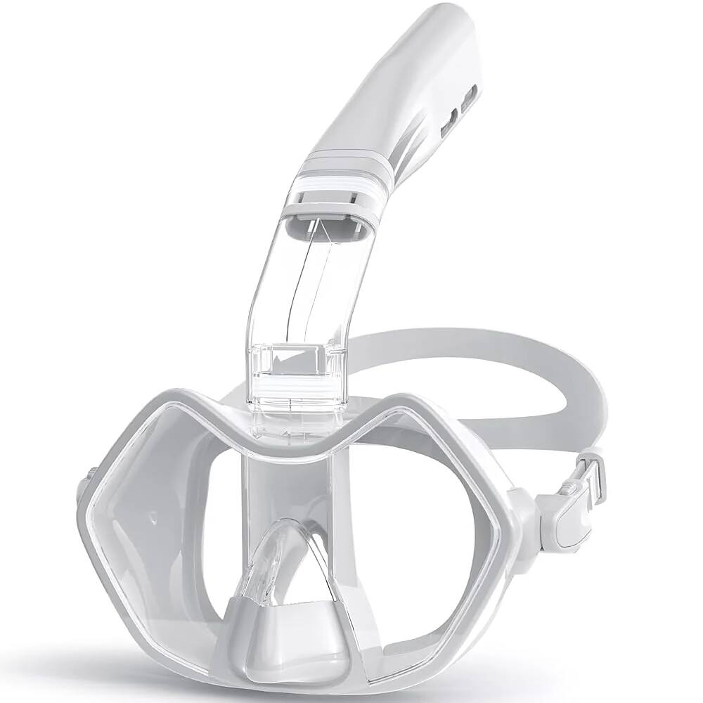 Alt View 9. Equipd - Half Face Diving Mask, Innovative w/ Nose Breathing, Comfortable & Breathable Fit,Detachable Breathing Tube Water Sports - White.