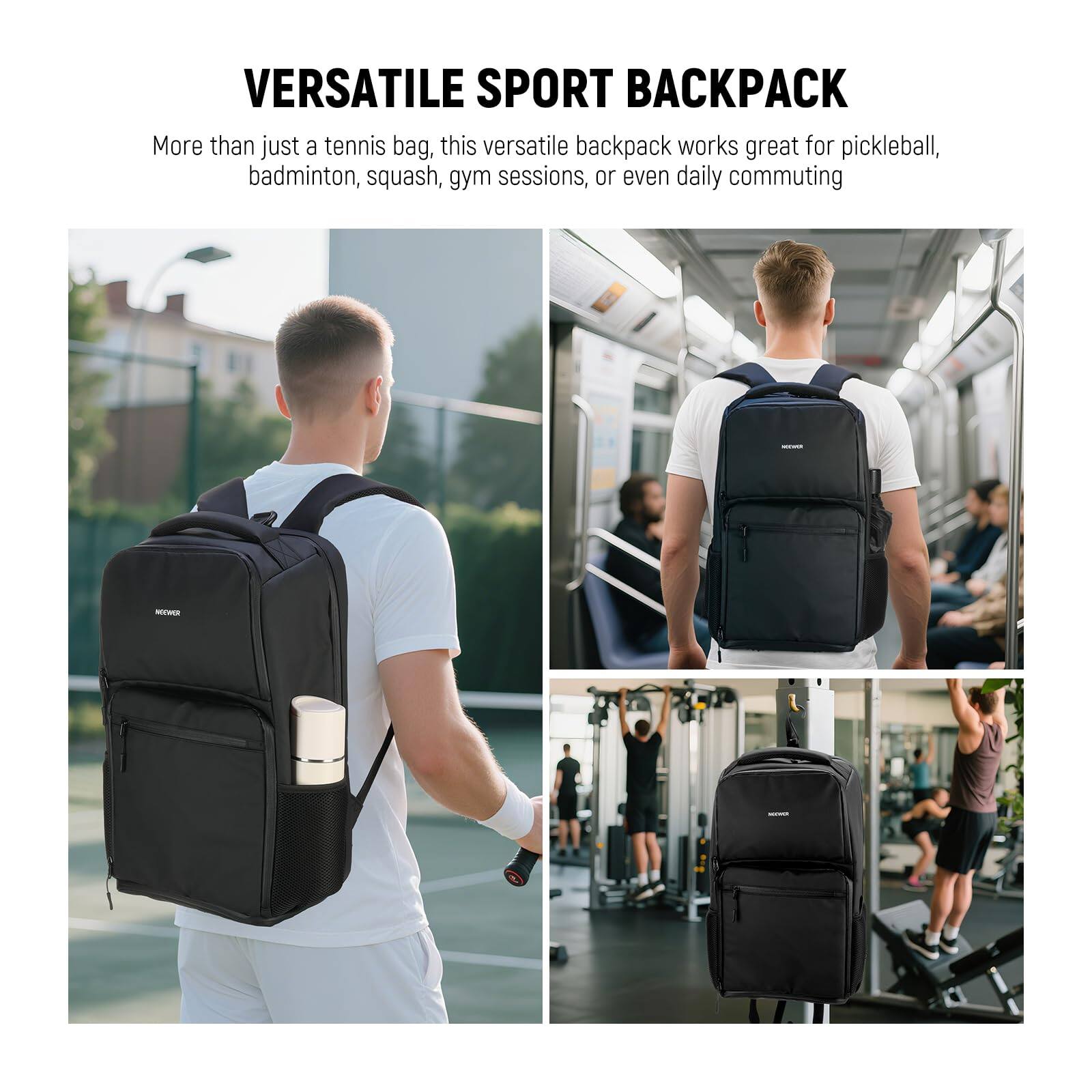 VERSATILE SPORT BACKPACK

More than just a tennis bag, this versatile backpack works great for pickleball, badminton, squash, gym sessions, or even daily commuting