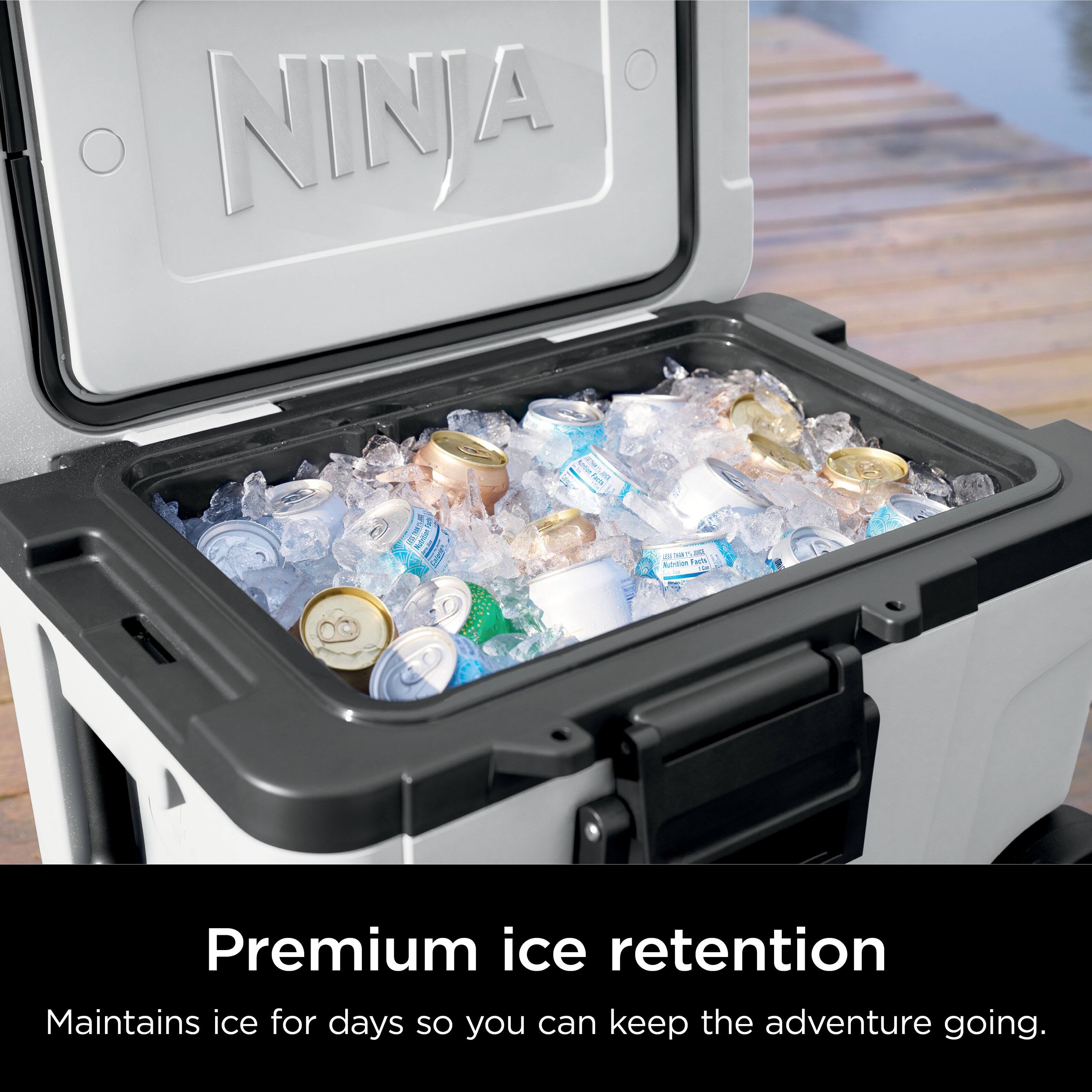 NINJA Premium ice retention Maintains ice for days So you can keep the adventure going.