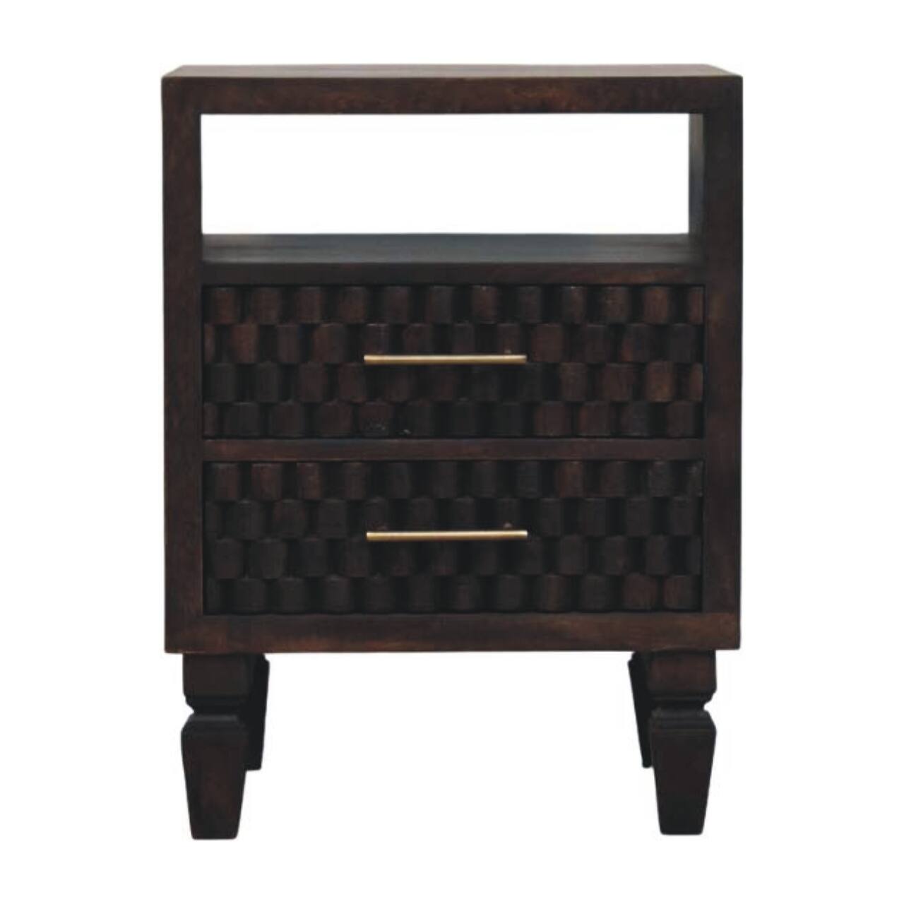 Front. Artisan Furniture - Artisan Furniture Solid Wood Arno Bedside - Brown.
