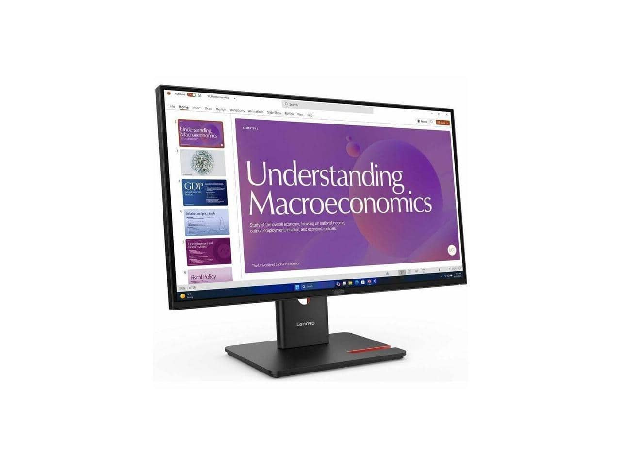 Lenovo - ThinkVision T24D-40 24" Full HD LED Monitor - IPS - 1920x1080 - Eclipse - Black