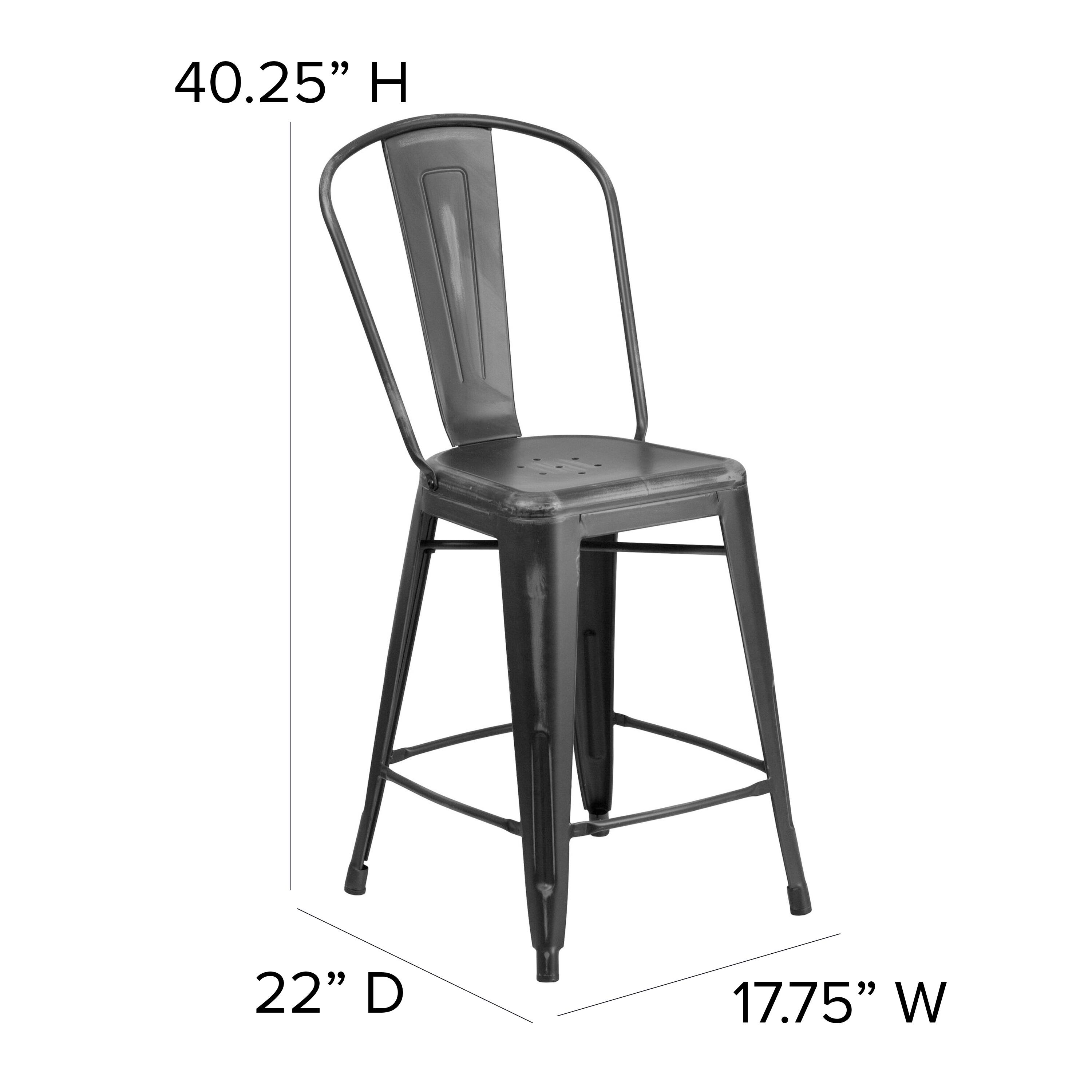 40.25" H  
22" D  
17.75" W
