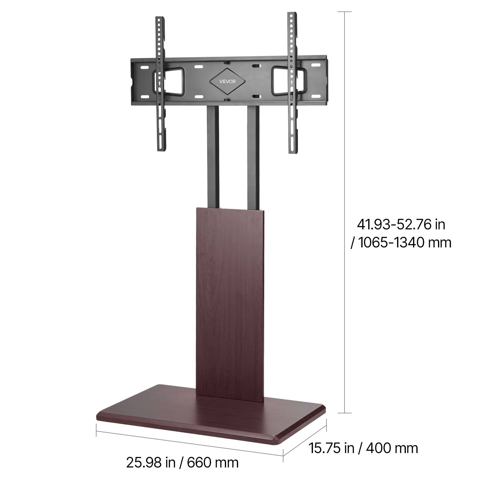 VEVOR 41.93-52.76 in / 1065-1340 mm
25.98 in / 660 mm
15.75 in / 400 mm