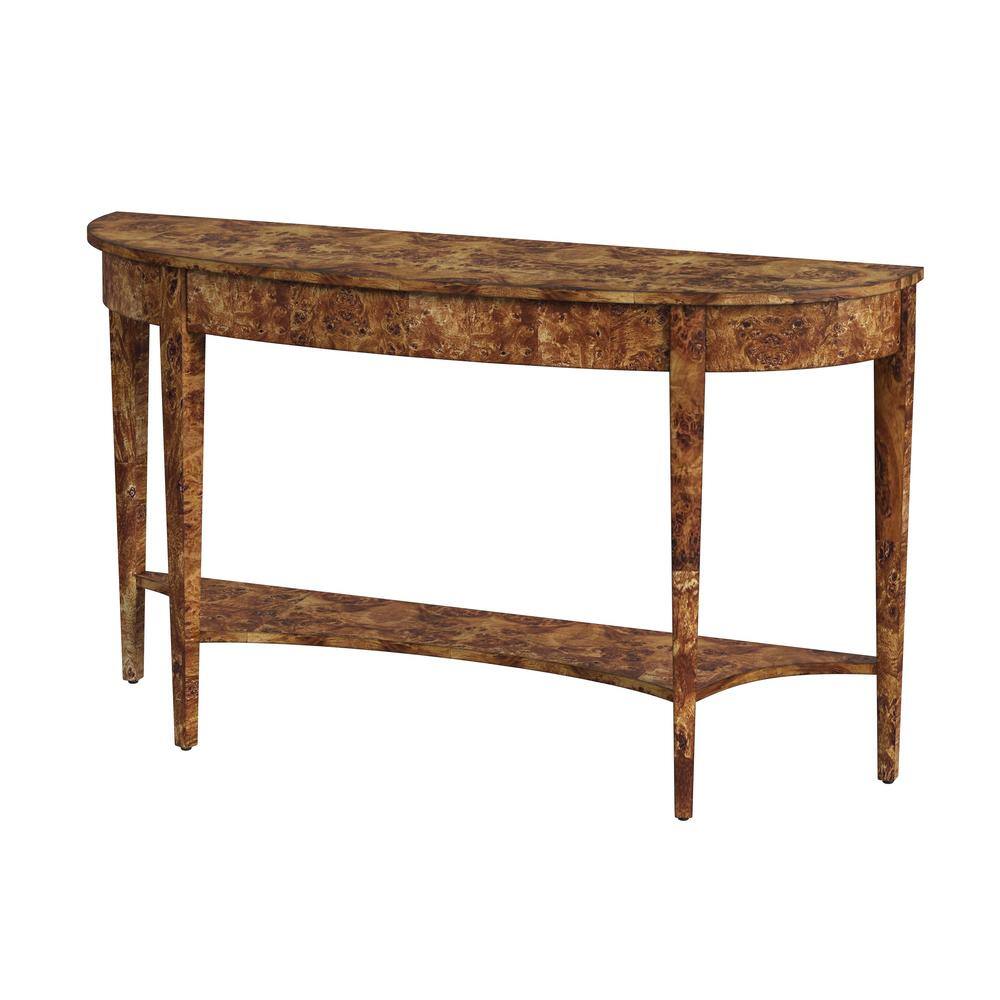 Alt View 4. Butler Specialty - Astor 54"W Demilune Console Table - Light Brown.