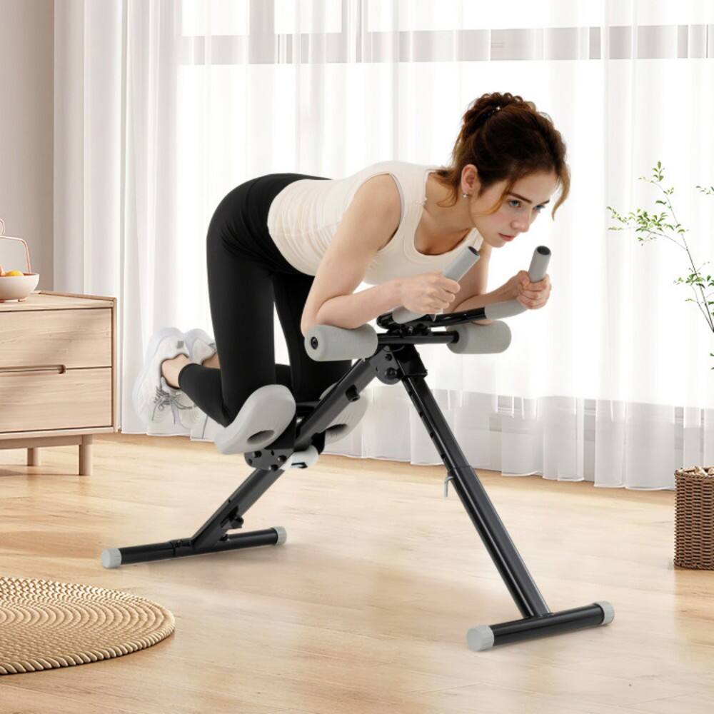 Angle. SKONYON - Foldable Ab Workout Machine Adjustable Ab Trainer - Grey.