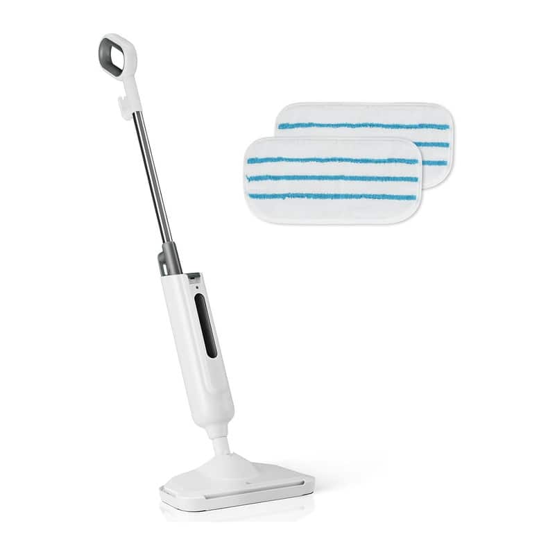AOITUN - Lightweight Steam Mop: 2 Washable Pads for Hardwood/Tile/Laminate/Carpet