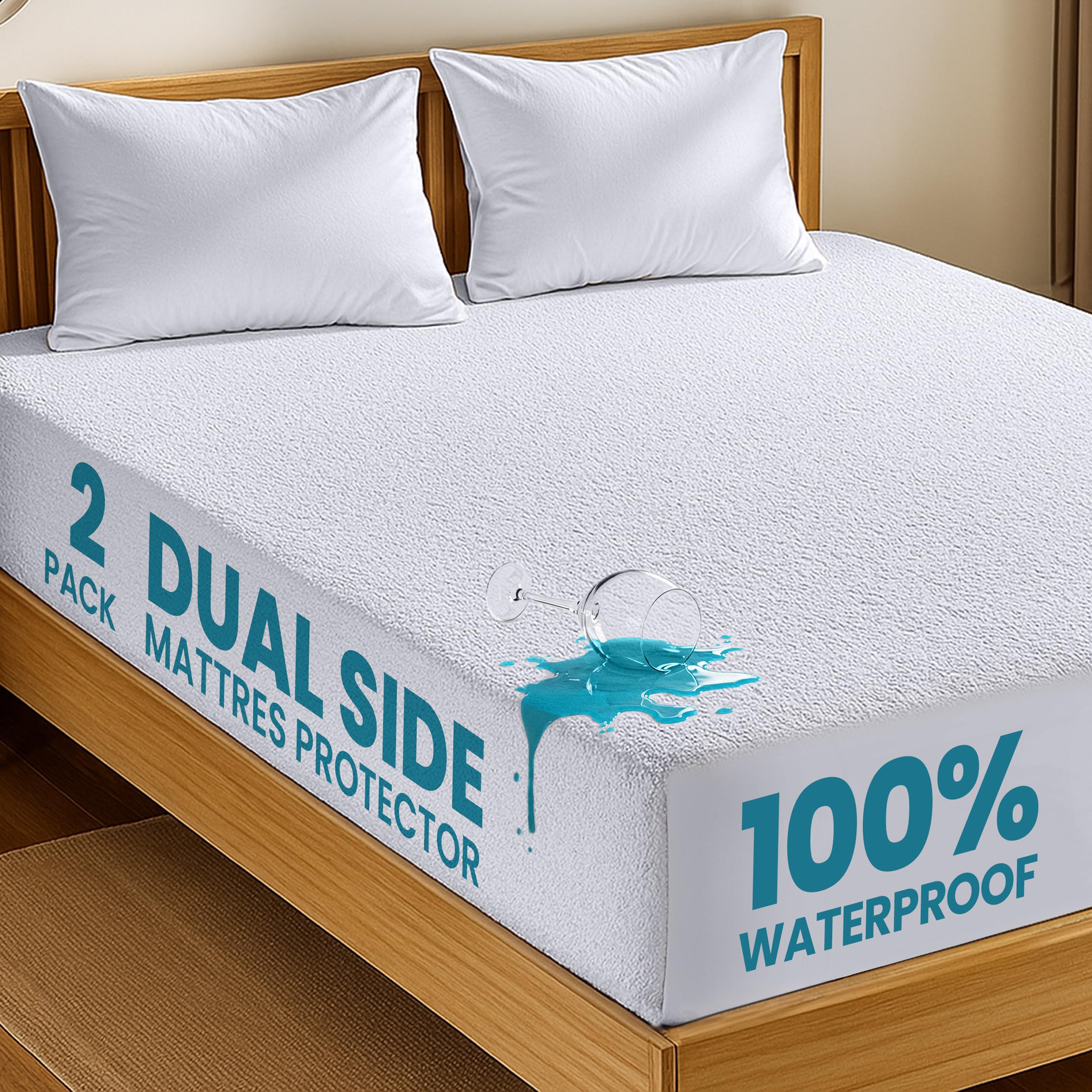 Comfort Essence Dual Sided Mattress Protector With Waterproof Terry Top ...