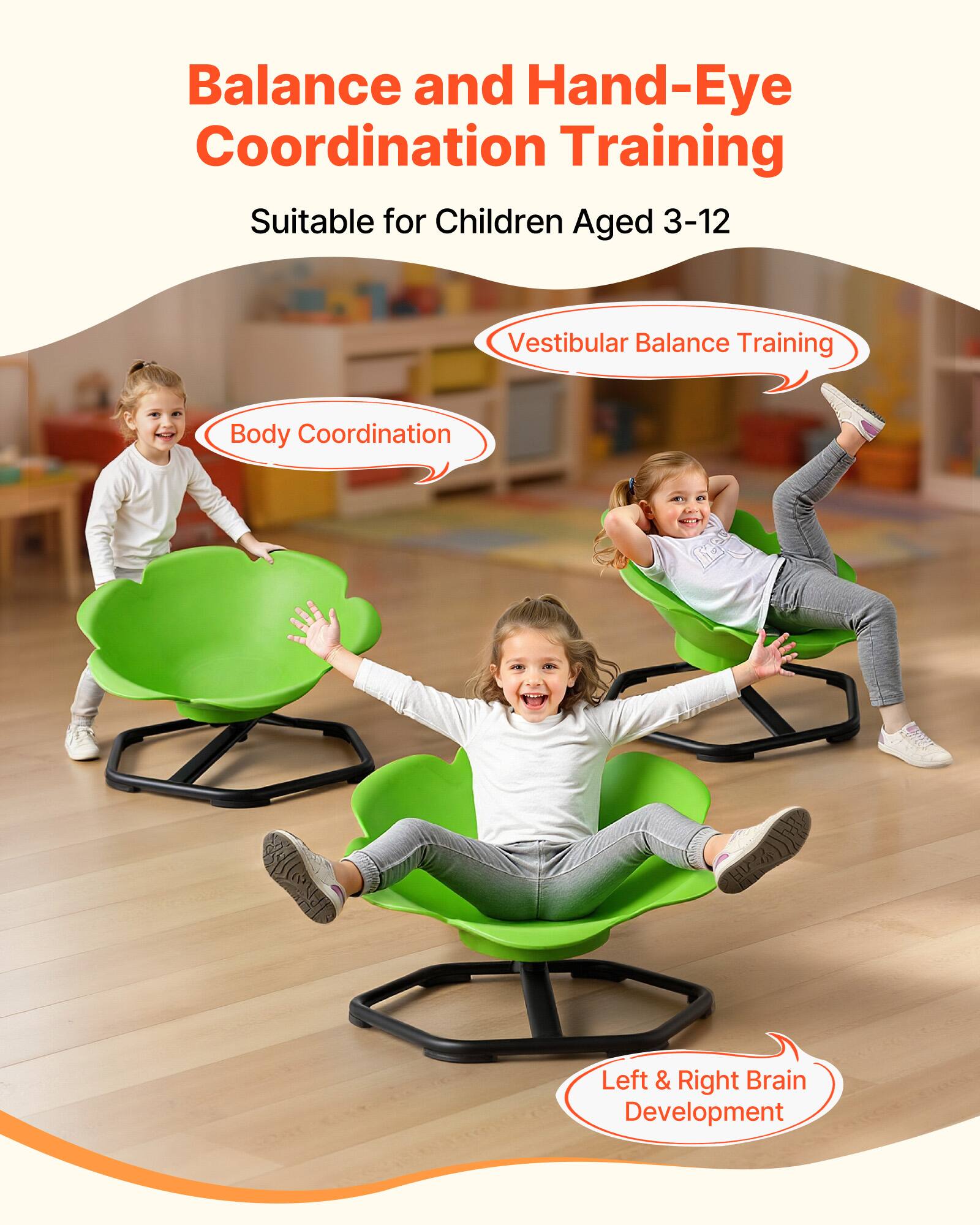 Balance and Hand-Eye Coordination Training  
Suitable for Children Aged 3-12  

- Vestibular Balance Training  
- Body Coordination  
- Left & Right Brain Development