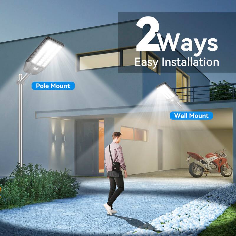 2 Ways  
Easy Installation  
Pole Mount  
Wall Mount