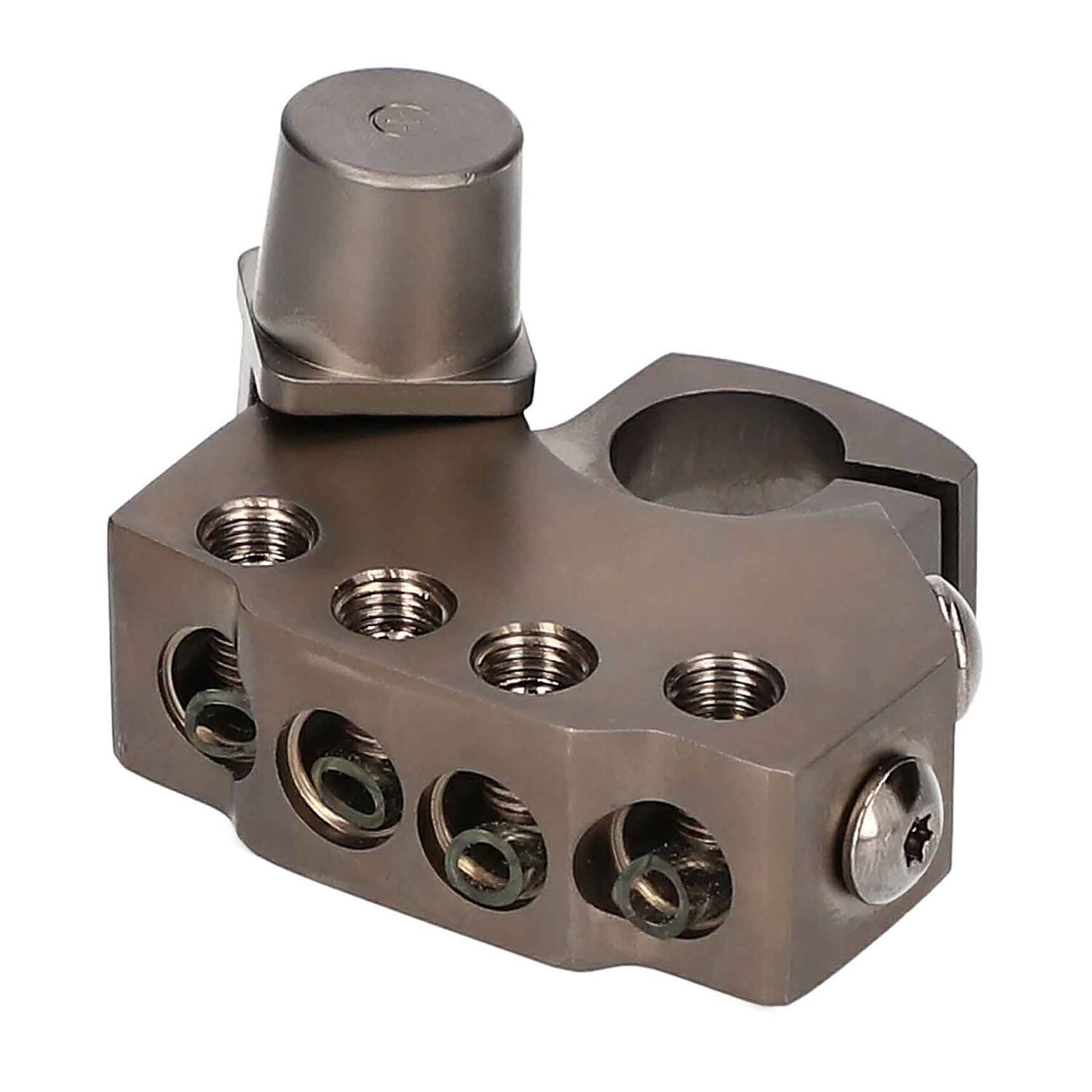 Alt View 1. T-Spec - 1/0 to 10-AWG 8-Position Battery Terminal VBTPN - Black Nickel.