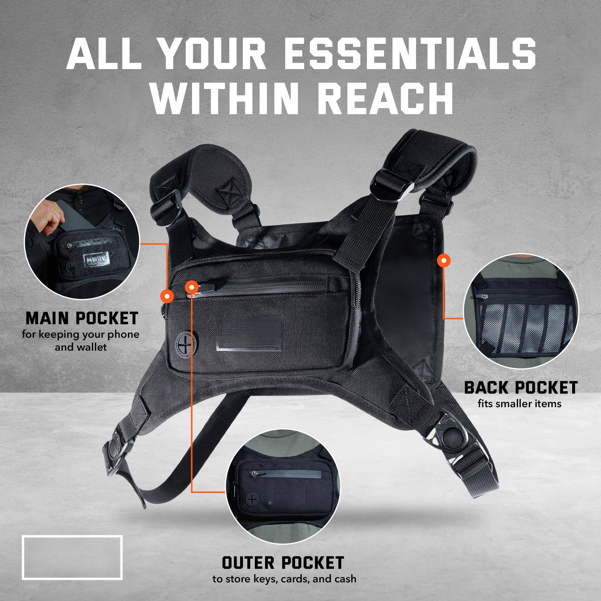 ALL YOUR ESSENTIALS WITHIN REACH

MAIN POCKET
for keeping your phone and wallet

BACK POCKET
fits smaller items

OUTER POCKET
to store keys, cards, and cash