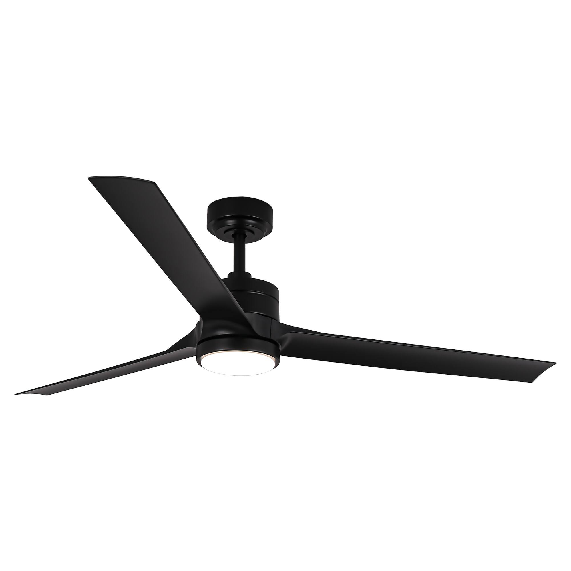 Back. Vaczon - 60" Industrial Black 3CCT Integrated LED Ceiling Fan with Remote - Black.