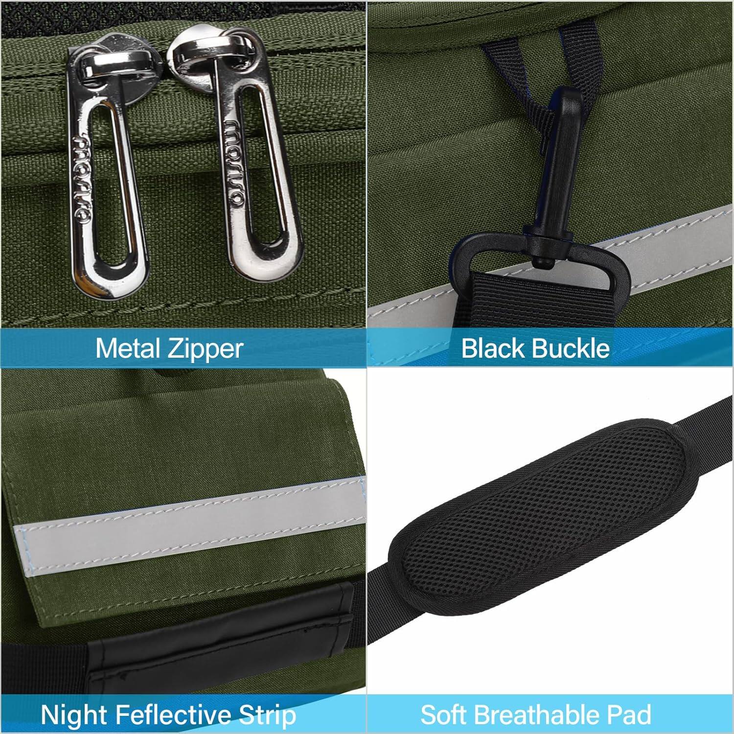 A Metal Zipper Black Buckle Night Reflective Strip Soft Breathable Pad