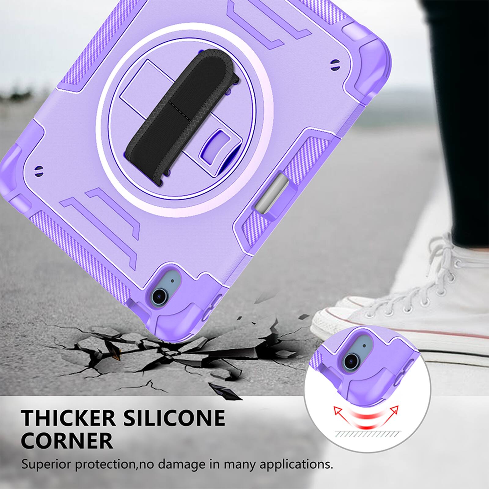 THICKER SILICONE CORNER  
Superior protection, no damage in many applications.