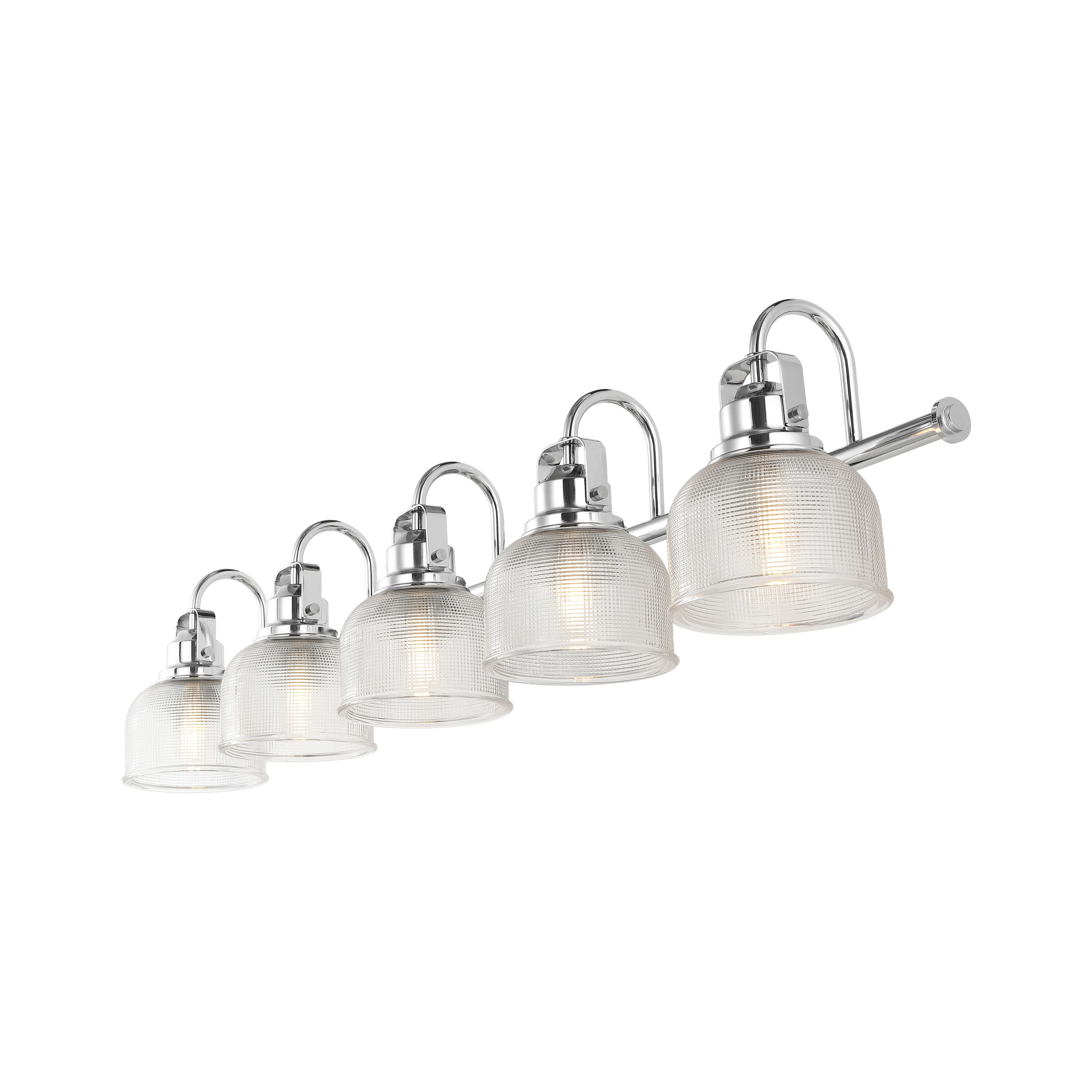 "Jonathan Y - Virginia 42.75"" 5-Light Metal/Glass LED Vanity Light - Chrome" price history on PriceWatchPro
