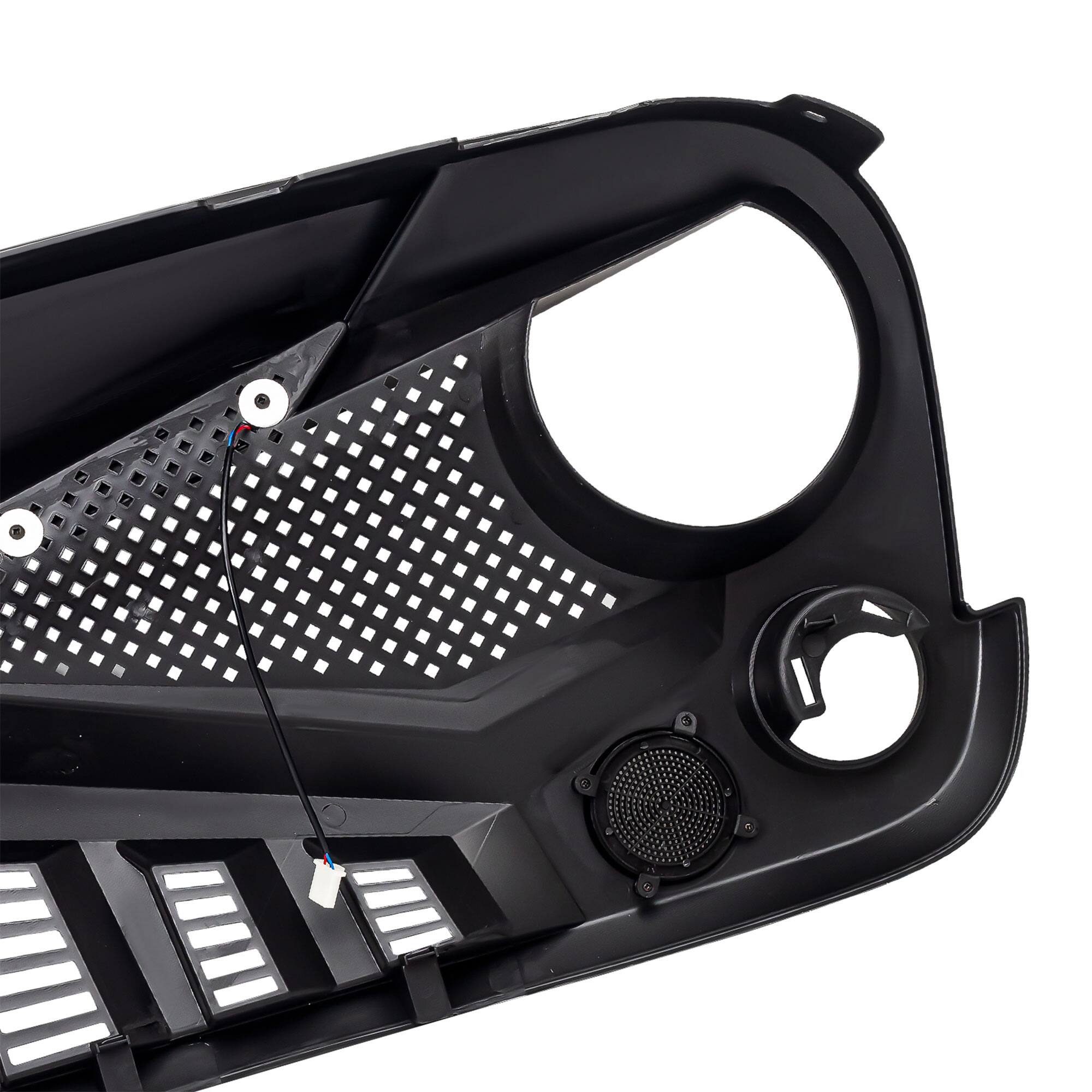 Alt View 7. AMERICAN MODIFIED - AMERICAN MODIFIED Hawke Grille Compatible with 2007-2018 Jeep Wrangler JK, Black - Matte Black.
