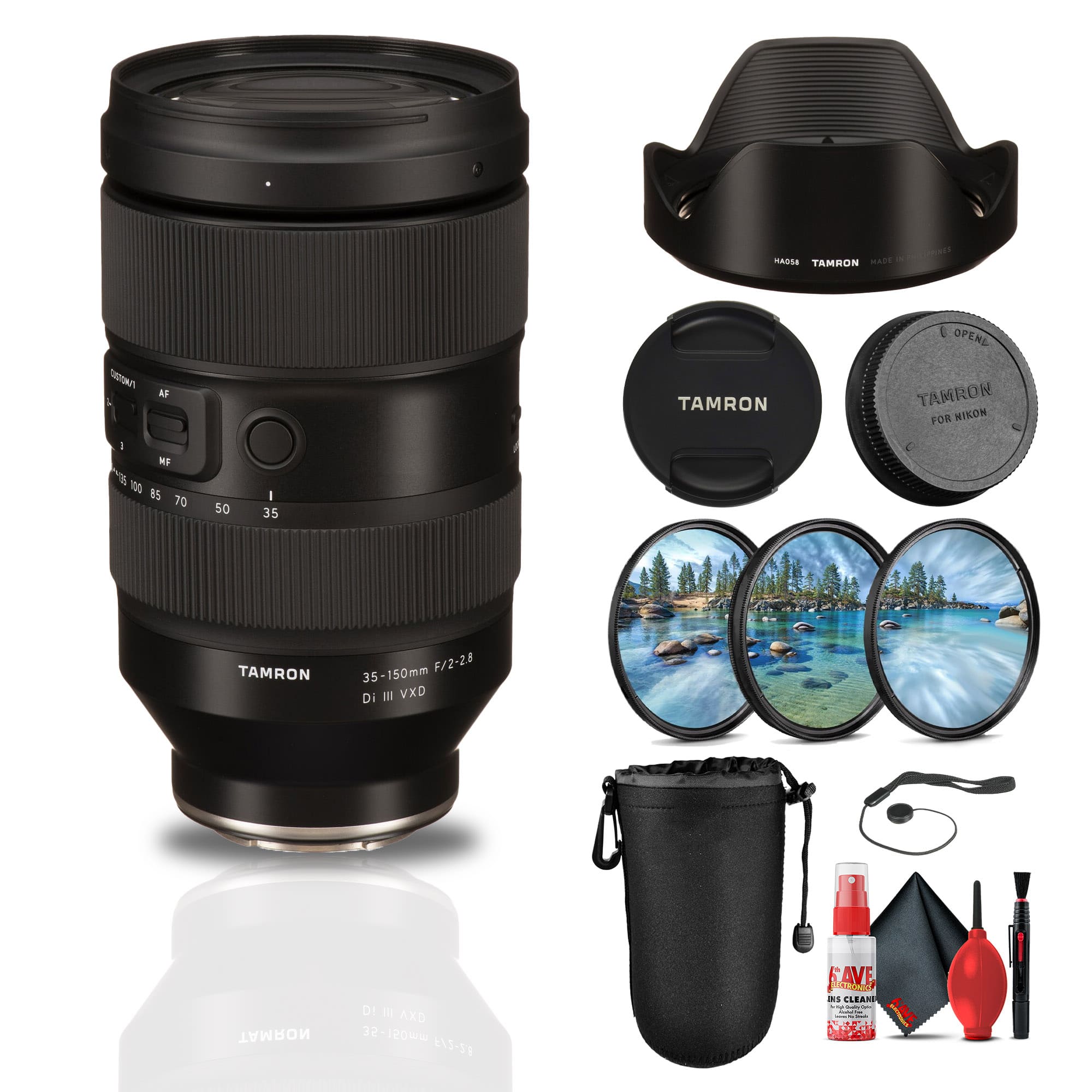 Tamron - 35-150mm f/2-2.8 Di III VXD Lens (Nikon Z) (AFA058Z-700) Bundle - Black