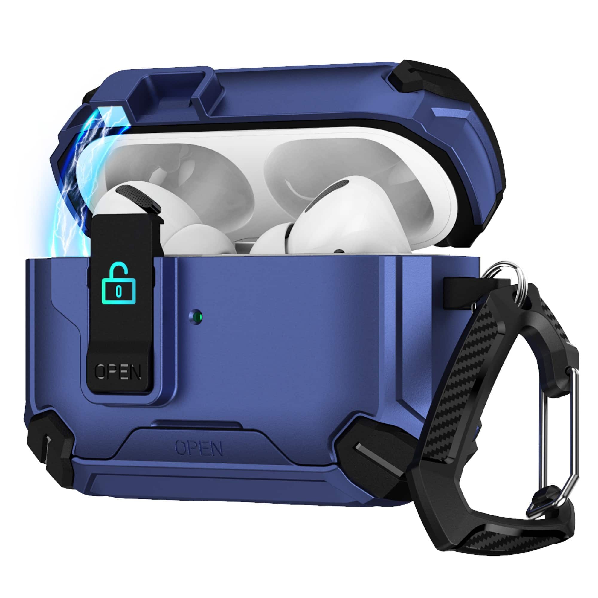 SaharaCase - Apple Airpods Pro 3 Heavy Duty Case | Compatible with Magsafe | Secure Lock | Raider Series - Night Sky Blue