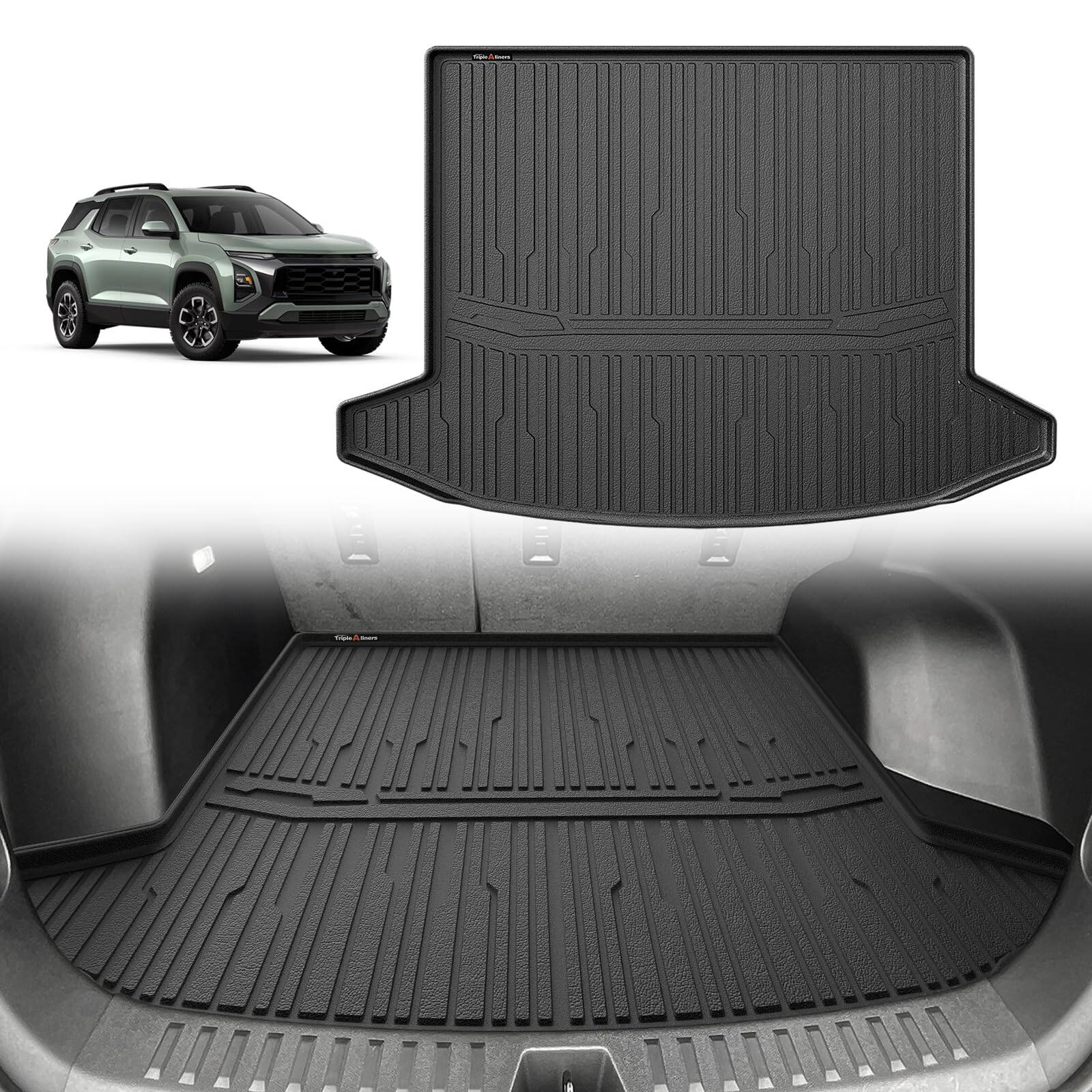 Front. Dazzling Pops - Floor Mats All Weather Compatible With 2025 Chevrolet Equinox Accessories 1st 2nd Row Full Set Liners Tpe - Equinox | 2025 | Fuel | Trunk Mat.