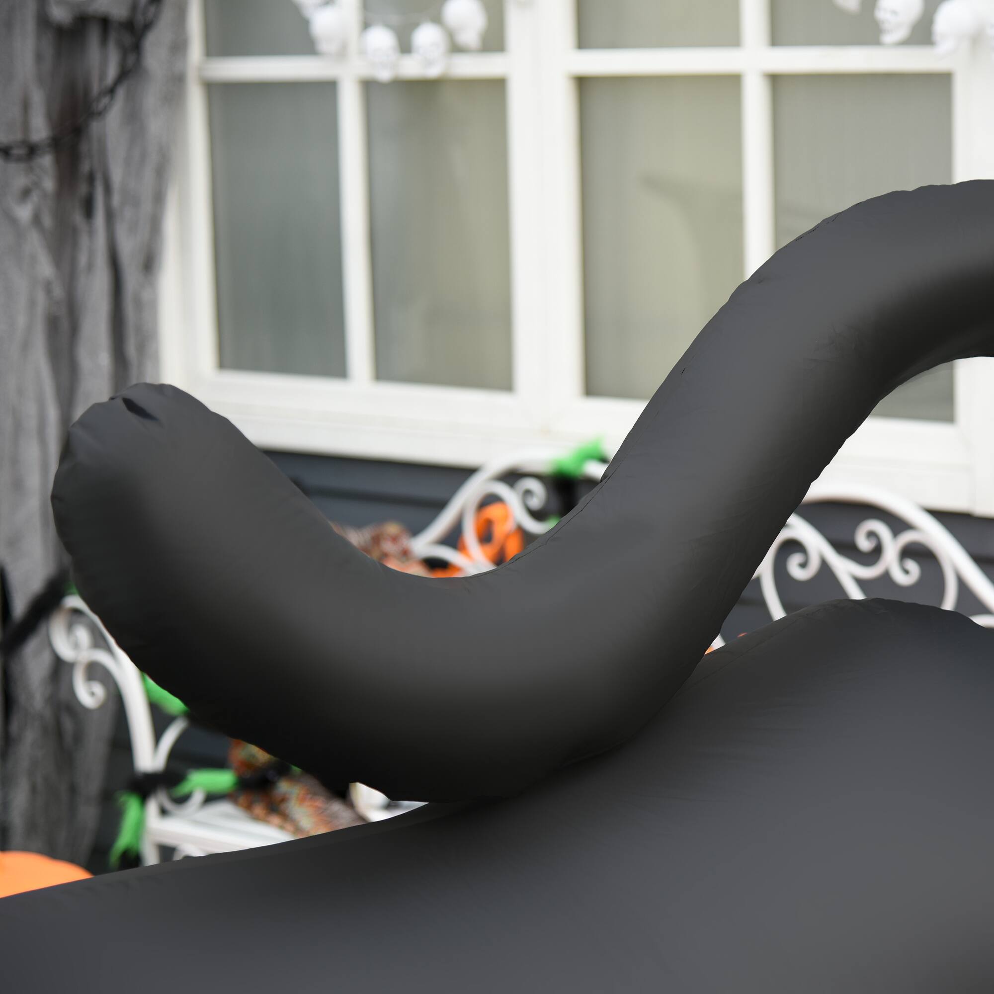 Alt View 8. Homcom - 6.2' Inflatable Halloween Black Cat, Blow Up Outdoor LED Yard Display, Waterproof - Black.