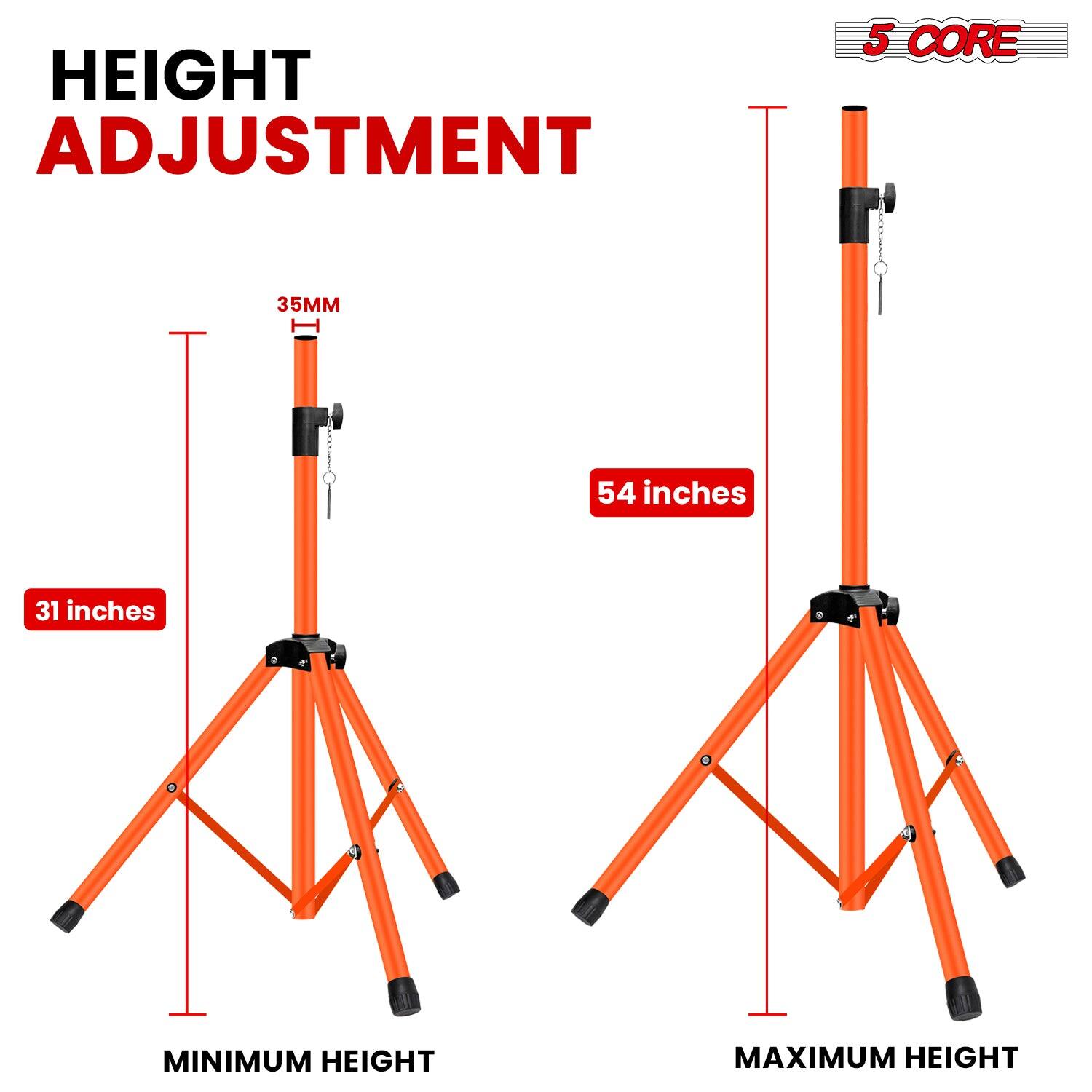 HEIGHT ADJUSTMENT

5 CORE

35MM

31 inches

54 inches

MINIMUM HEIGHT

MAXIMUM HEIGHT