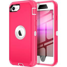 Entronix - Heavy Duty Triple-Layer Case for iPhone 8, 7, and SE - Ultimate Protection - Pink