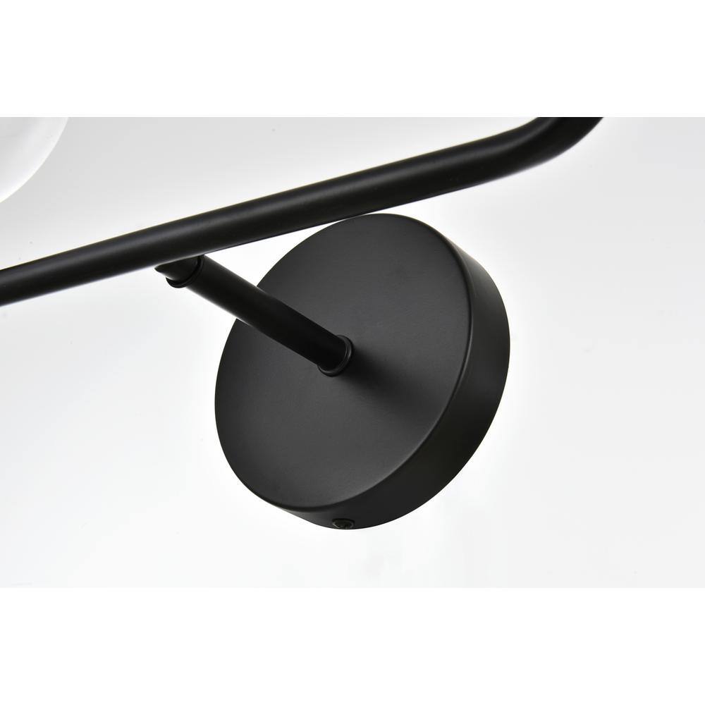 Front. Living District - Genesis 4 light Black and Clear Bath Sconce - Black And Clear.