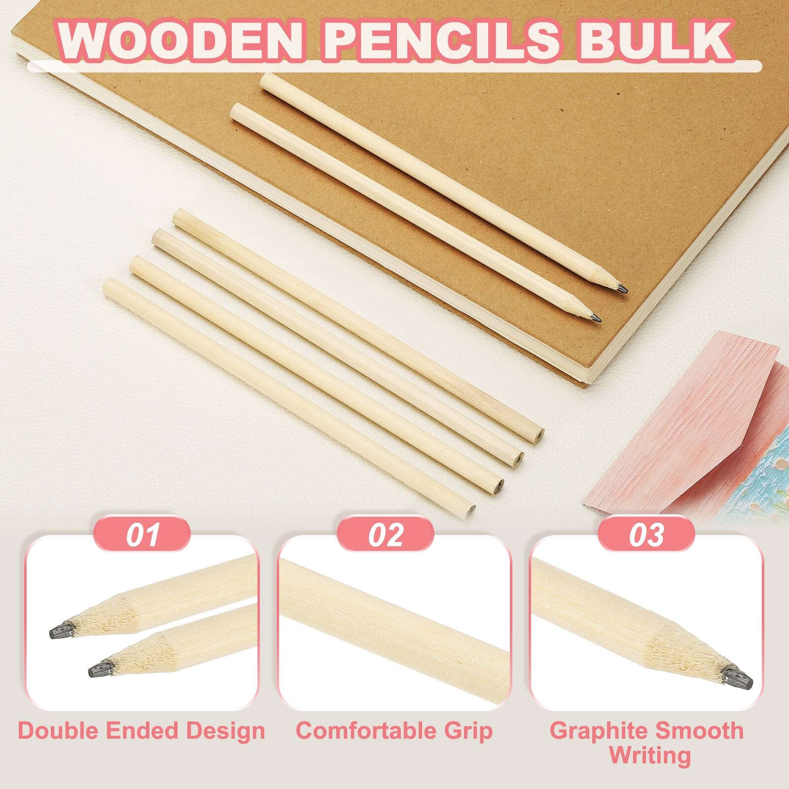 WOODEN PENCILS BULK

01 Double Ended Design
02 Comfortable Grip
03 Graphite Smooth Writing