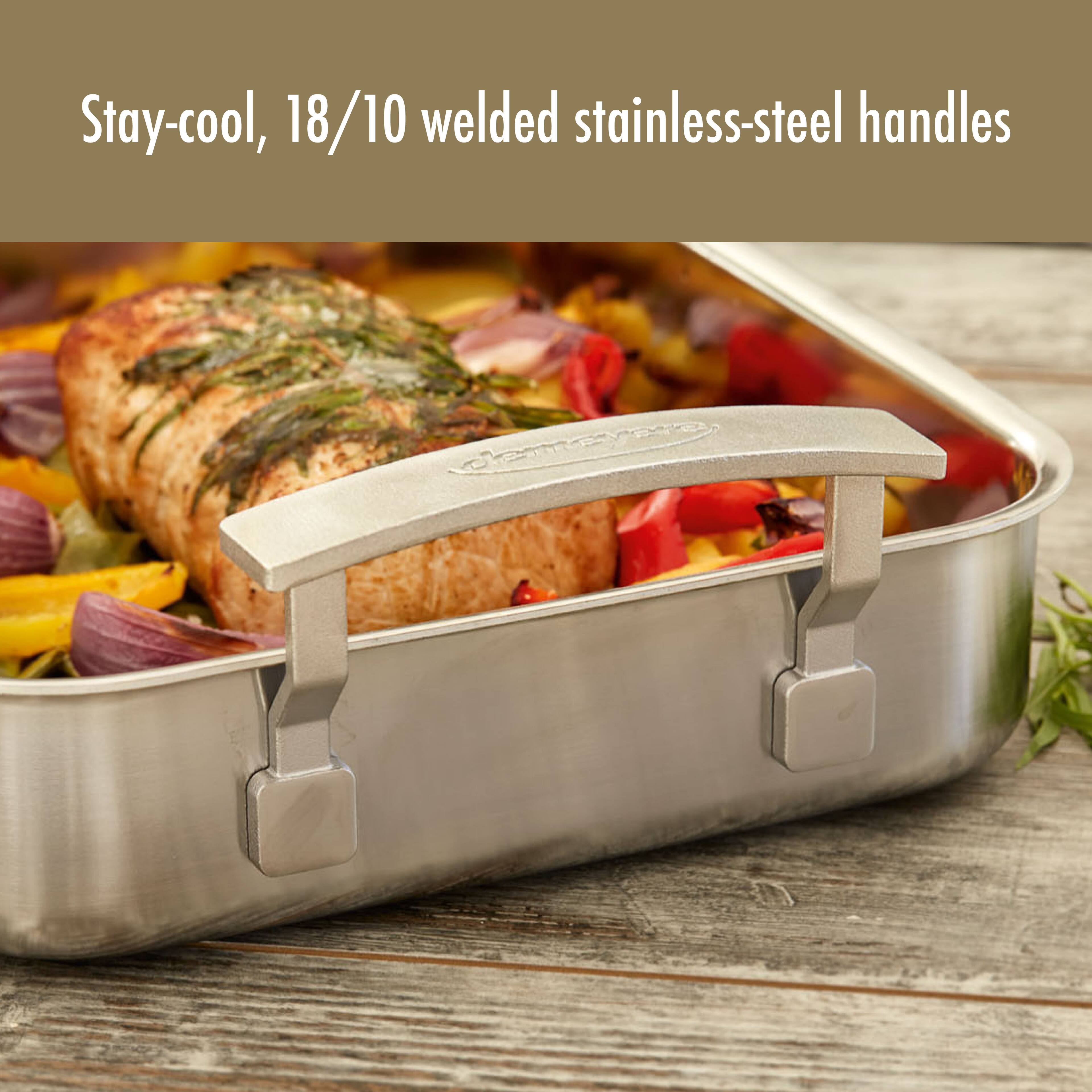 Stay-cool, 18/10 welded stainless-steel handles