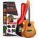 COLORS PYLE Ash Tree ACOUSTIC V GUITAR KIT ATAS : am " 40" a UPGRADED ZIP CASE E pEa TUNER APP P Extra String Set LAGEAL N P pyle
