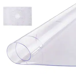 VEVOR - Plastic Table Cover, 42 x 42 Inch 2.0 mm Thick Clear Table Protector, Round PVC Desk Mat - Transparent