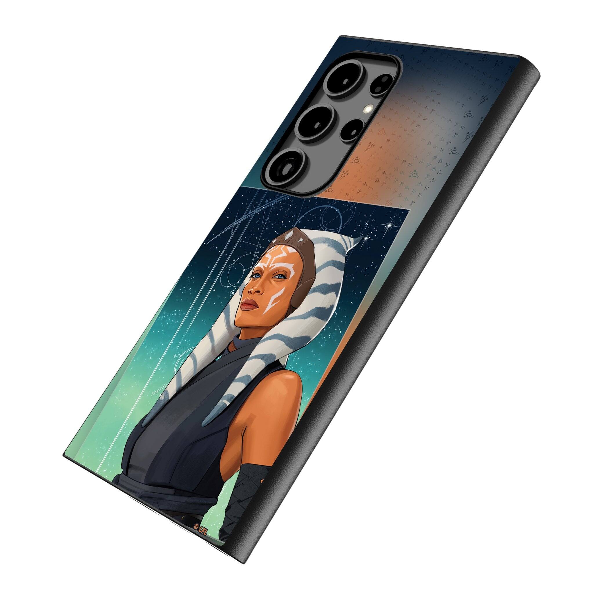 Angle. Keyscaper - Star Wars: Ahsoka Season 1 Portrait MagSafe Compatible Phone Case - Samsung Galaxy S24 Ultra - Ahsoka.