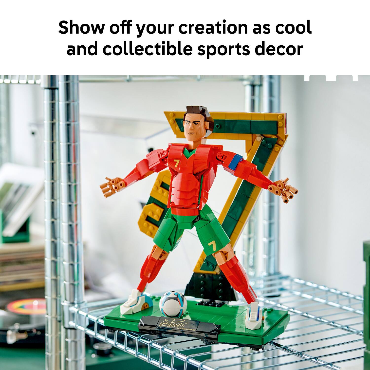 Show off your creation as cool and collectible sports decor.