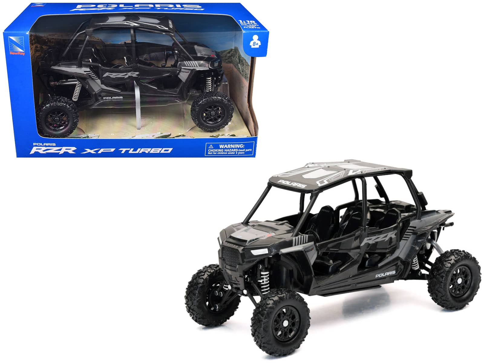 Polaris RZR XP 4 Turbo EPS Sport UTV Onyx Black with Gray Graphics 1/18 Diecast Model by New Ray price history on PriceWatchPro