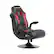 Front. X Rocker - Vibe 2.1 Bluetooth Pedestal Gaming Chair - Black and Red.