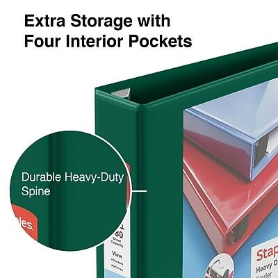 Extra Storage with Four Interior Pockets

Durable Heavy-Duty Spine

Heavy-Duty View Stapler

180 Sheet Capacity