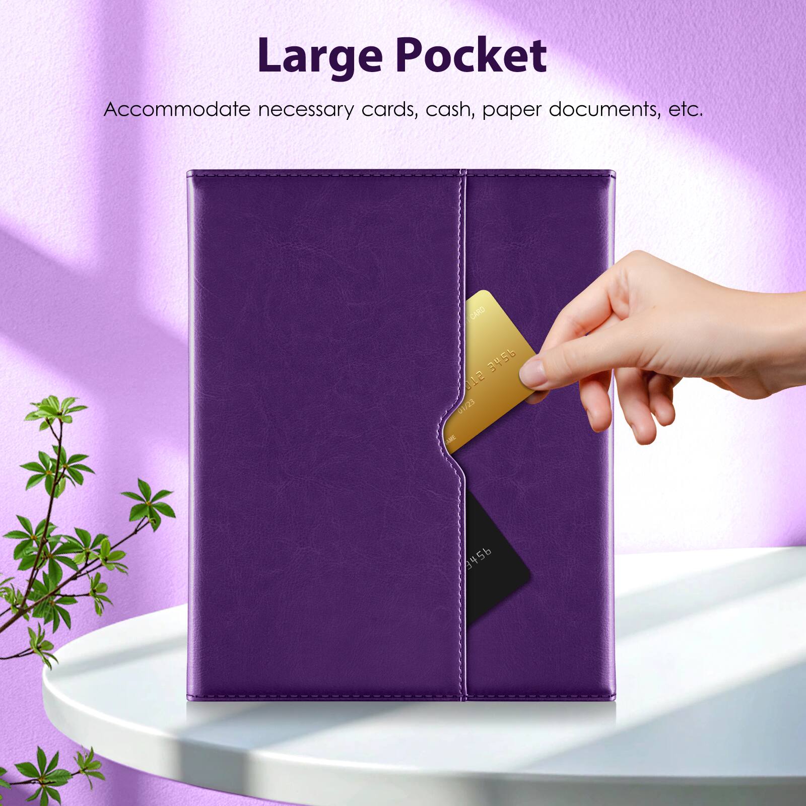 Large Pocket  
Accommodate necessary cards, cash, paper documents, etc.  
CARD 3456 1 1/23 - 3456