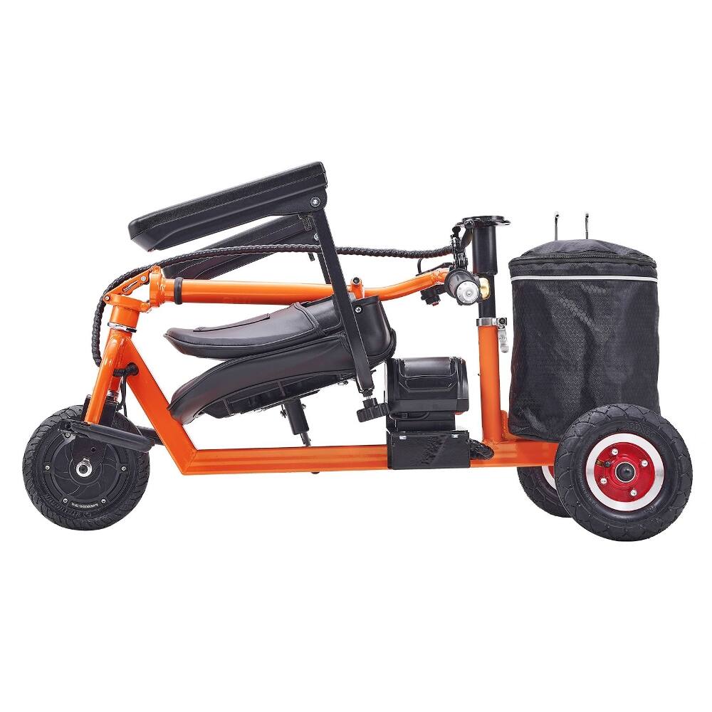 Back. Loheer - Loheer Foldable 3 Wheel Mobility Scooter for Seniors All Terrain - Red.